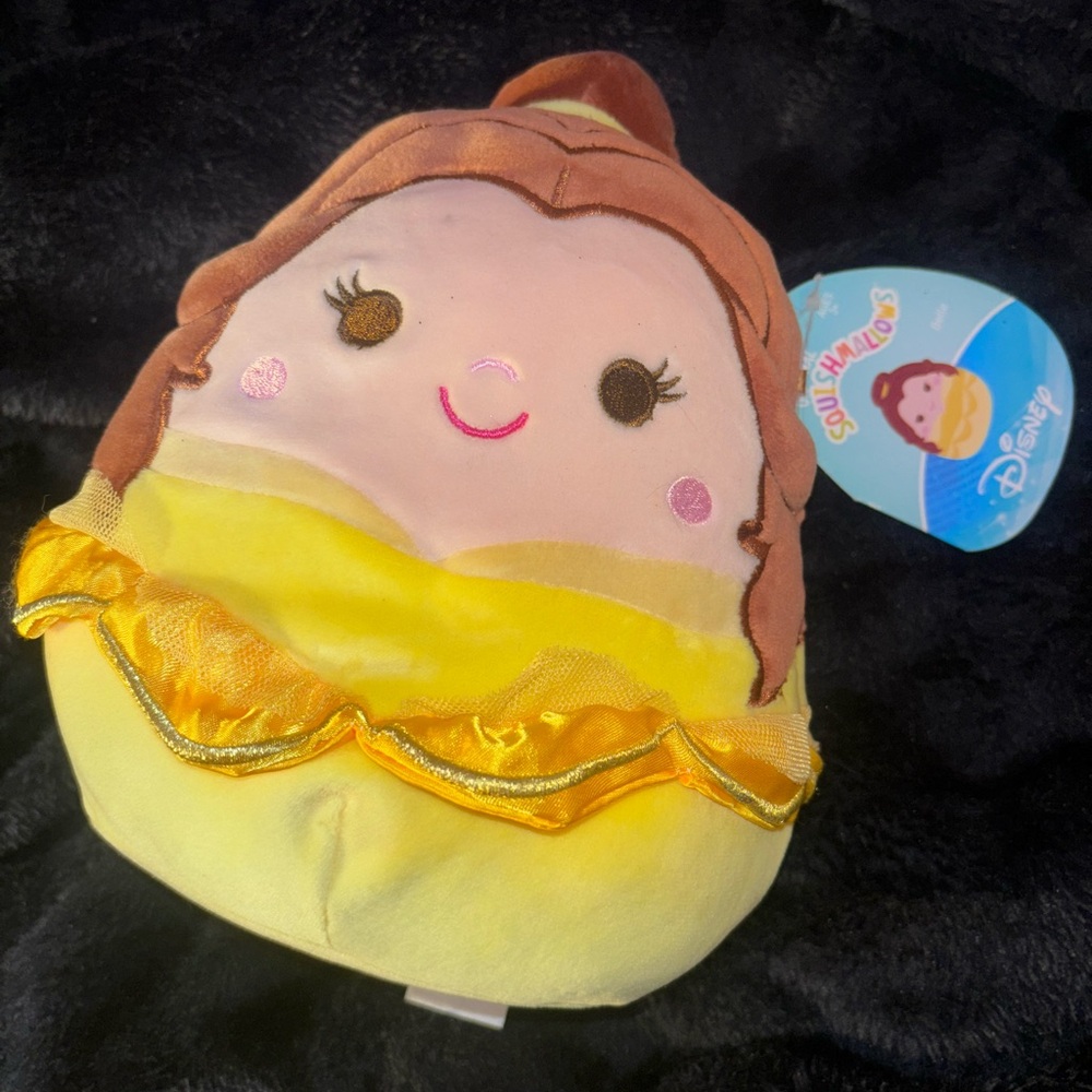 Disney Squishmallow Belle Plush Toy - Yellow